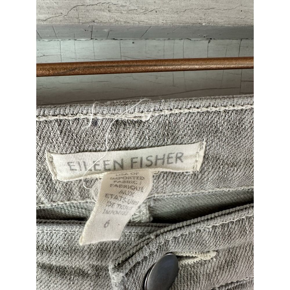 EILEEN FISHER Organic Cotton Denim Jeans Gray Size 6 - Picture 4 of 5